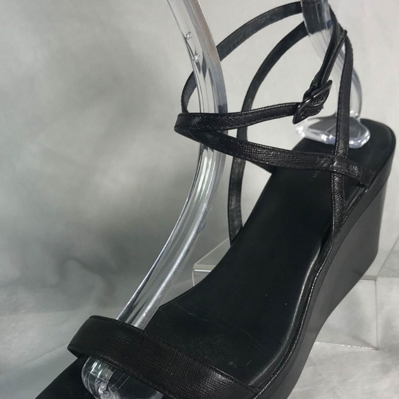Rockport black leather wedge strappy sandal - Picture 7 of 7